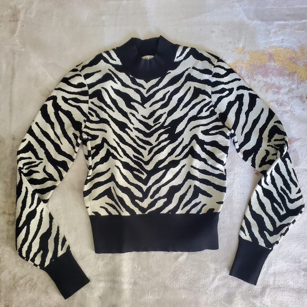 A.L.C. Black and White Zebra Sweater - Picture 2 of 7